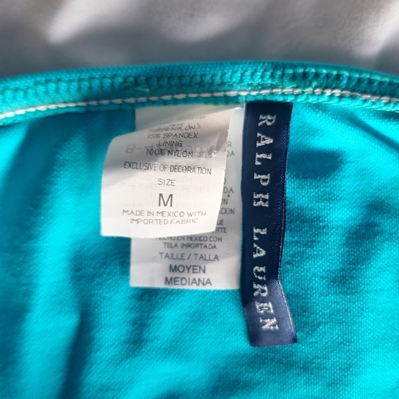 Ralph Lauren Women's Teal Bikini Bottom POLO Pony Player - NWT Size M - Picture 14 of 14